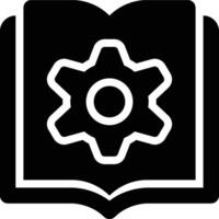 Manual Setting, Manual Guide, Manual Book Glyph Solid Icon vector
