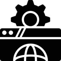 Website, Web, Setting Glyph Solid Icon vector