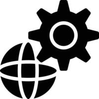 Internet Setting, Internet Setup, Internet Configuration Glyph Solid Icon vector