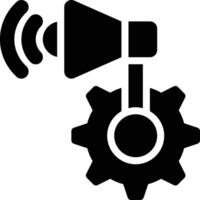 Audio Setting, Audio Setup, Audio Control Glyph Solid Icon vector
