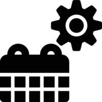 Calendar Setting, Date Setting, Scheduling Glyph Solid Icon vector