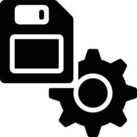 Setting Saved, Save Settings, Save Configuration Glyph Solid Icon vector