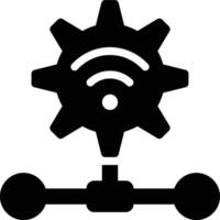 Network Setting, Network Configuration, Network Setup Glyph Solid Icon vector