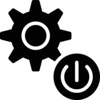 Power Setting, Power Options, Power Setup Glyph Solid Icon vector