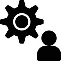 Account Setting, Account Setup, User Account Glyph Solid Icon vector