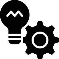 Bulb Setting, Light Setting, Electronic Glyph Solid Icon vector