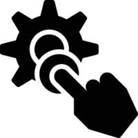 Controlling, Control, Setting Glyph Solid Icon vector