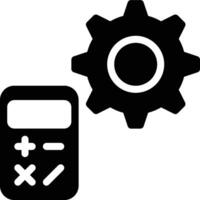 Calculator Setting, Accounting, Math Glyph Solid Icon vector