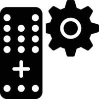 Remote Control, Settings, Remote Setting Glyph Solid Icon vector