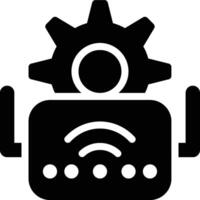 Router Setting, Wifi Setting, Modem Setting Glyph Solid Icon vector