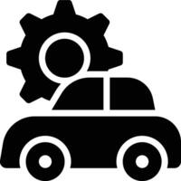 Car Setting, Vehicle Setting, Autonomous Car Glyph Solid Icon vector