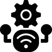 Connection Setting, Connection Setup, Network Setting Glyph Solid Icon vector