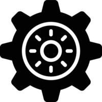 Brightness Control, Brightness Setting, Brightness Adjustment Glyph Solid Icon vector