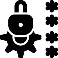 Password Setting, Security Setting, Cyber Security Glyph Solid Icon vector
