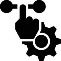 Gesture Control, Gesture Setting, Hand Glyph Solid Icon vector