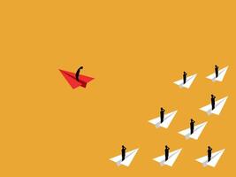 The most unique idea, the businessman stands out from the crowd vector