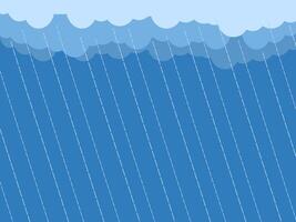 Cloudy sky and rain, background concept vector