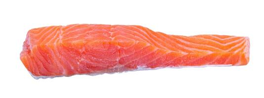 Piece of trout fish isolate on a white background. Salmon photo