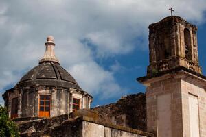 Temple of the former convent of San Bernardino de Siena built in 1592 by the Franciscan Francisco de Torantos with the order of the minors of San Francisco. Close up photo