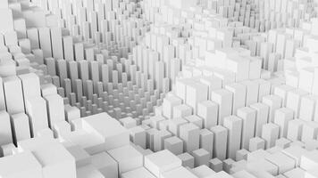 3d rendering abstract art animation with white moving shape video