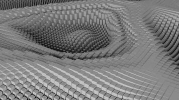 3d render animation background with abstract moving shape in grey color video