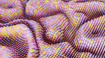 3d rendering background animation with colorful abstract moving cube video