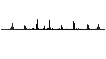 Digital audio spectrum soundwave, Sound analyzer Animation Isolated on white Background video