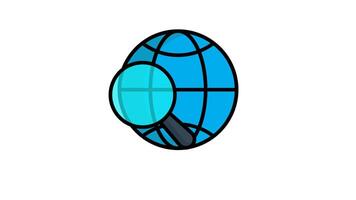 Research animated icon. animated icon related to digital marketing. suitable for user interface, provide visual feedback and more. alpha channel, transparent background video