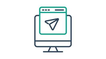 Landing page animated icon. animated icon related to digital marketing. suitable for user interface, provide visual feedback and more. alpha channel video