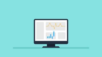 animated business audit,financial report.animation online digital marketing data, conversion rate, sales growth, social media analytics on virtual dashboard screen with graph, chart, diagram video