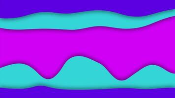 Abstract Looping Flat Background with Purple, Magenta, and Teal Waves video