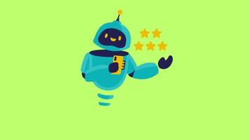 Robotic assistance the next level of service animation isolated green screen background video