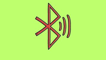 The power of Bluetooth wireless connectivity made Easy animation isolated green screen background video