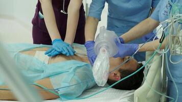 doctors save a patients life with artificial respiration video
