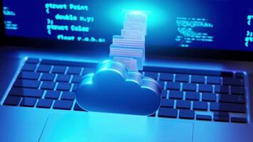 Cloud computing and data storage concept image video