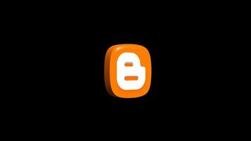 Blogger app icon animation on a transparent background video
