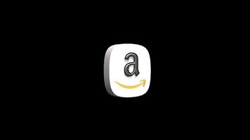 Amazonas aplicativo ícone animação em uma transparente fundo video