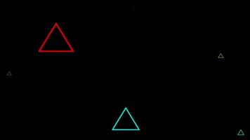 Animation of triangles with external lighting 4k, looped. video