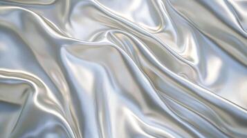 A luxurious silk fabric backdrop with gentle ripples and reflections, showcasing its smooth texture and elegant sheen photo
