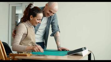 Mastering the Craft. A Journey of Learning. Craftsmanship Collaboration. Mentoring at Work. a man and a woman in a workshop video