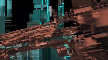 Futuristic Technology Blocks Background 3D Rendering video