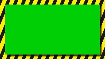 Yellow and black lines move against a green screen in the middle for the location. 4k resolution motion graphics stock footage video