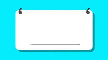 Template footage bubble testimonial banner quote infographic, with modern style for presentation and inspiration, note, motivation, and experience. 4k animated motion graphic video
