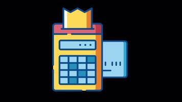 Calculator and Ruler 2D Animation On Alpha Channel video