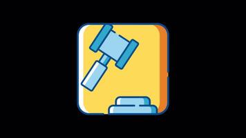 Court Decision 2D Motion Graphics Animation On Alpha Channel video