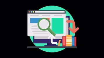 Researching in an Internet Search Engine On Alpha Channel video