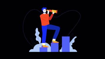 Business Development 2D Motion Graphics Animation On Alpha Channel video