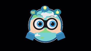 Searching for Discounted Products Online 2D Motion Graphics Animation On Alpha Channel video