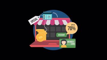 Creating a Member Card for Business 2D Motion Graphics Animation On Alpha Channel video
