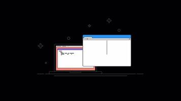 servidor apresentação em computador 2d movimento gráficos animação em alfa canal video